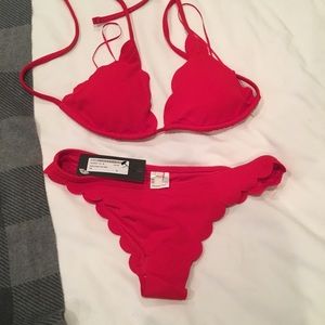 Nasty gal red bikini - never worn new with tags